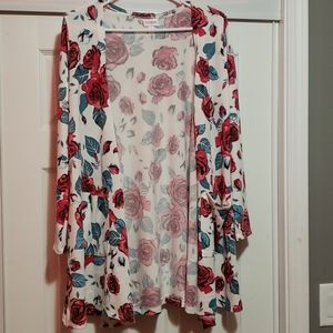 LuLaRoe Caroline Cardigan Floral Small NWOT